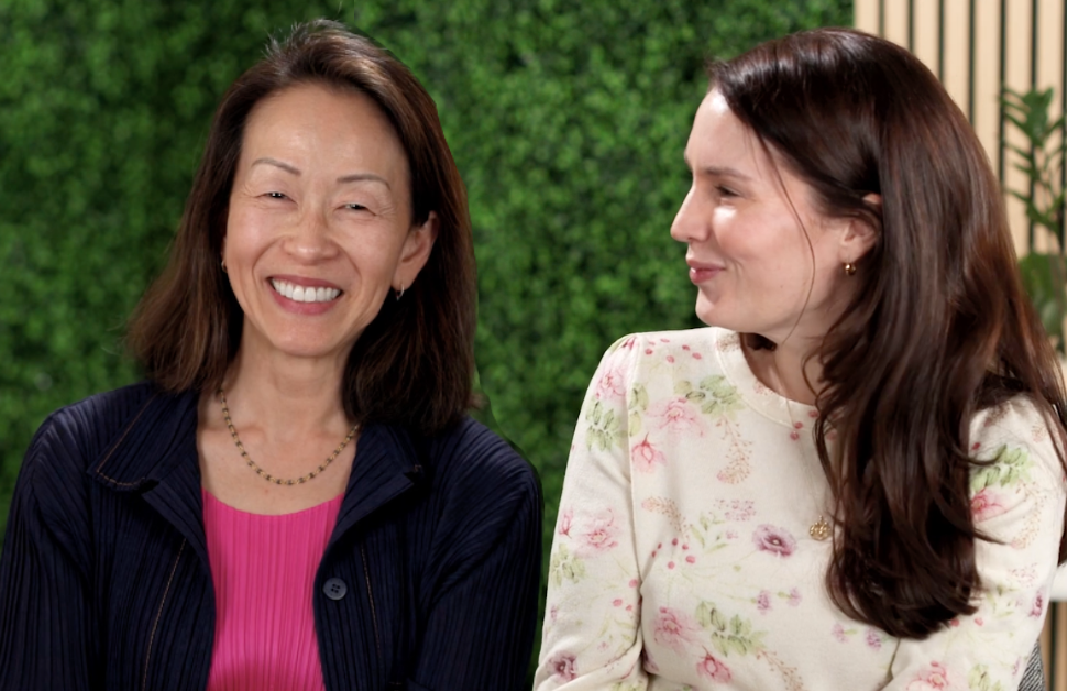 Dr. Janet Choi and Lissa Kline in the podcast studio