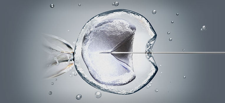 closeup of a cell being injected