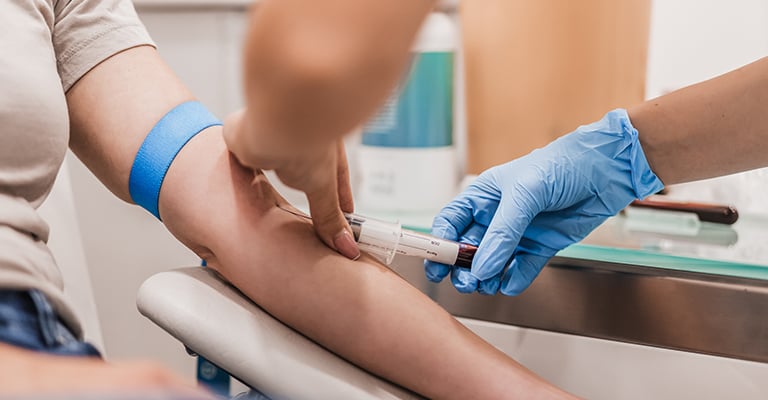person getting blood drawn