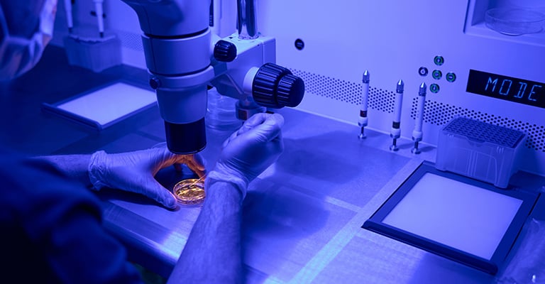 closeup of lab equipment
