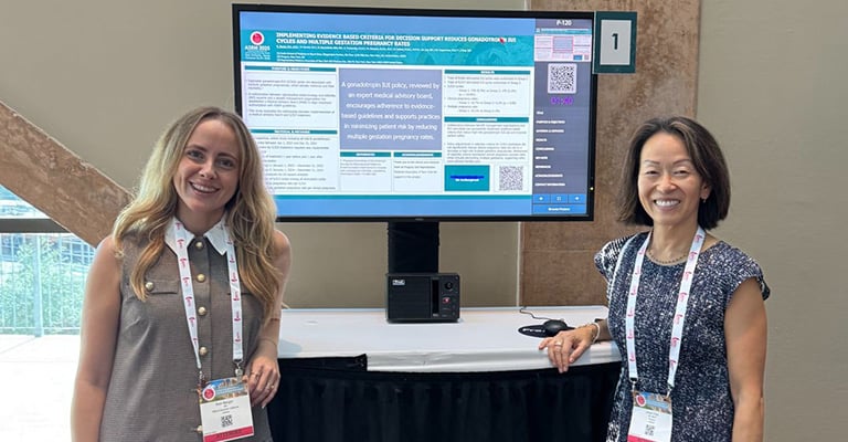 Dr. Bergin and Dr. Choi with their poster at ASRM 2025