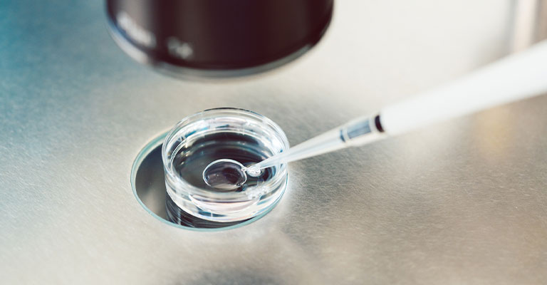 closeup of a lab pipette