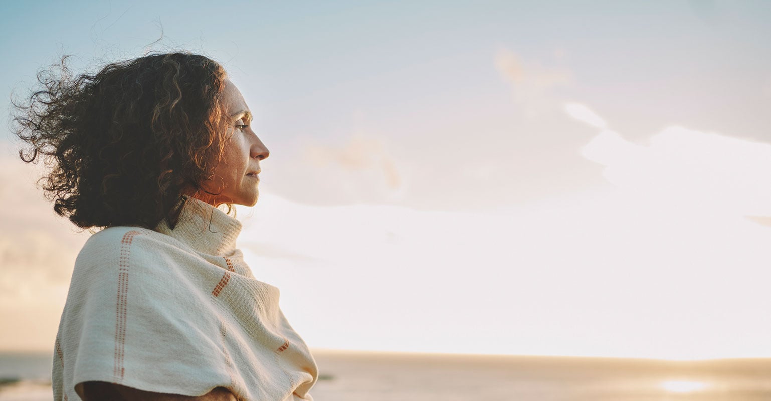 woman staring off into the distance