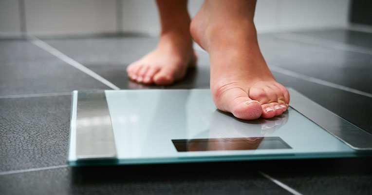 image of foot on scale