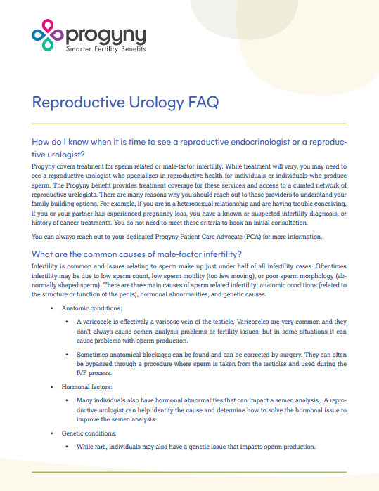 thumbnail of Reproductive Urology FAQ PDF