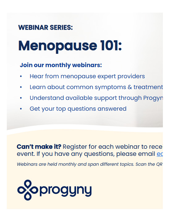Menopause webinar digital screen