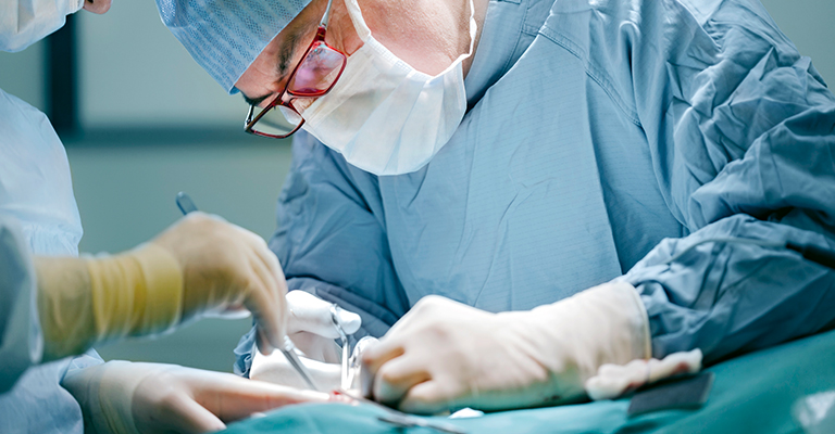 surgeon performing procedure