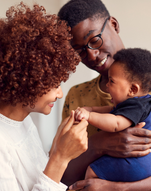 happy family with baby