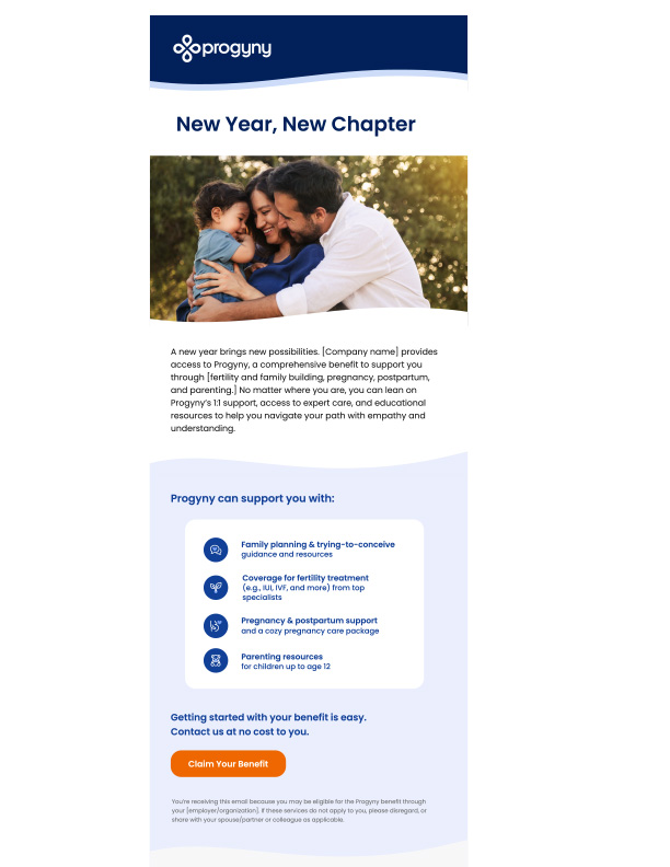 Screenshot preview of the menopause program email