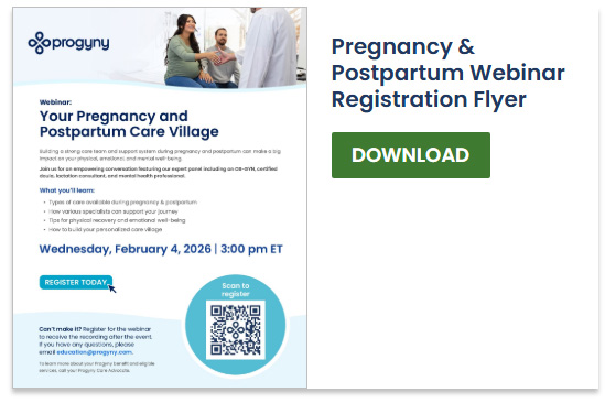 Pregnancy and Postpartum webinar flyer - Your Pregnancy and Postpartum Care Village webinar on Feb 4, 2026
