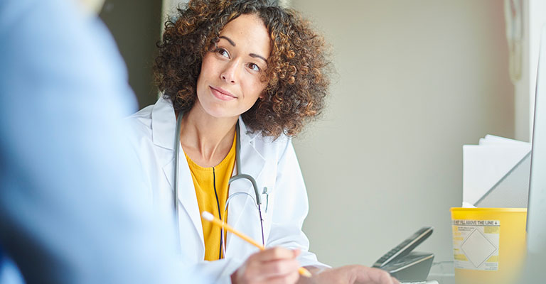 provider listening carefully to patient