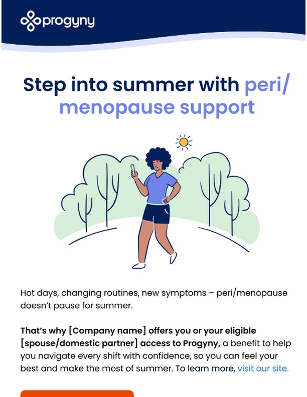 Summer Menopause email screenshot