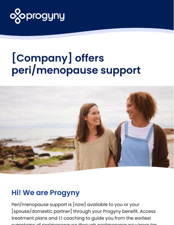 Menopause email screenshot