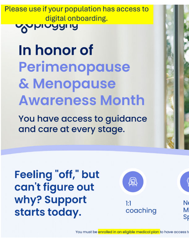 Perimenopause digital screen